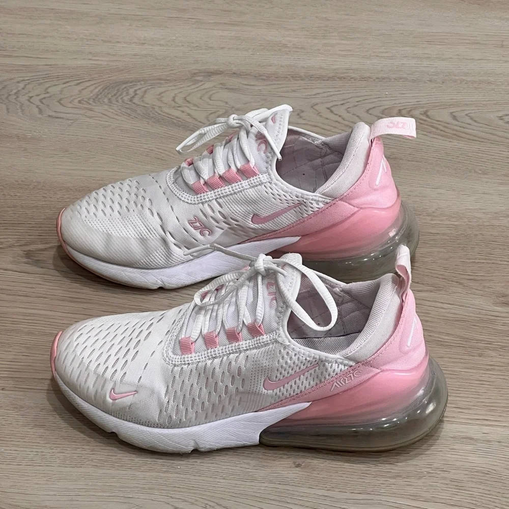 Nike Air Max 270 White and Pink Shoes - Picture 2 of 10